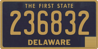 DE license plate 236832