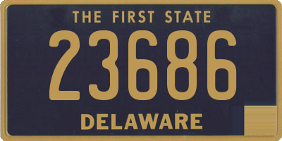 DE license plate 23686