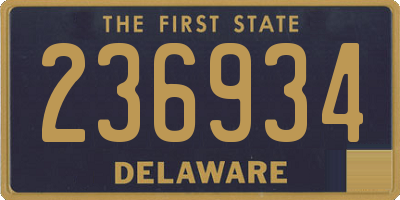 DE license plate 236934