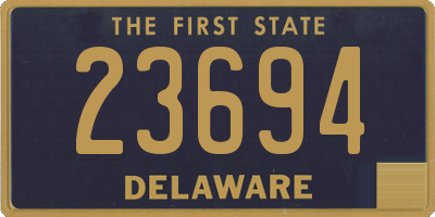 DE license plate 23694