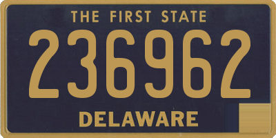 DE license plate 236962