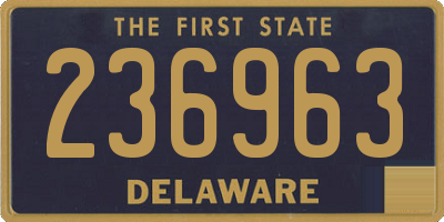 DE license plate 236963