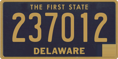 DE license plate 237012