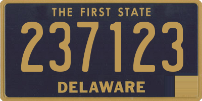 DE license plate 237123