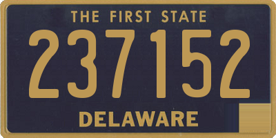 DE license plate 237152