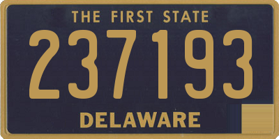 DE license plate 237193