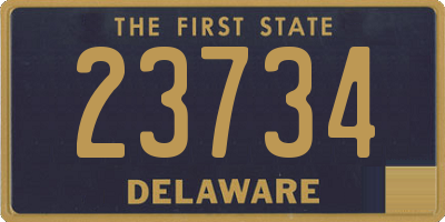 DE license plate 23734
