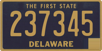 DE license plate 237345