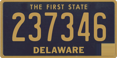DE license plate 237346