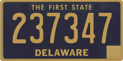 DE license plate 237347