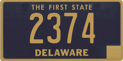 DE license plate 2374