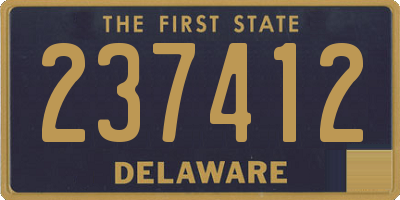 DE license plate 237412