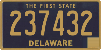 DE license plate 237432