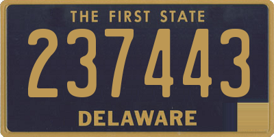 DE license plate 237443
