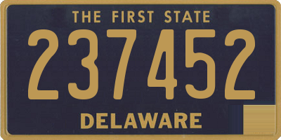 DE license plate 237452