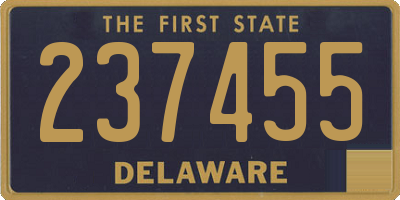 DE license plate 237455
