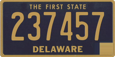 DE license plate 237457
