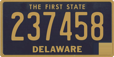 DE license plate 237458