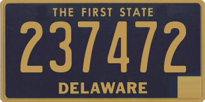 DE license plate 237472
