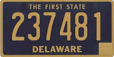DE license plate 237481