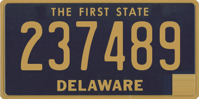 DE license plate 237489