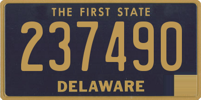 DE license plate 237490