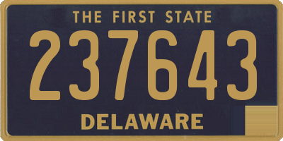 DE license plate 237643