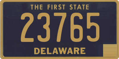 DE license plate 23765