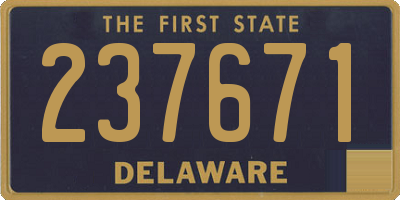 DE license plate 237671