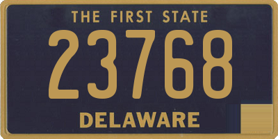 DE license plate 23768