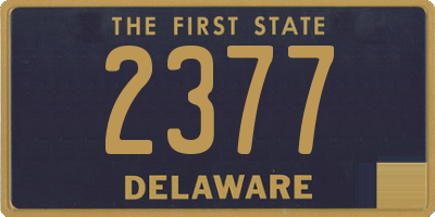 DE license plate 2377