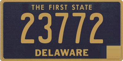 DE license plate 23772