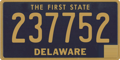 DE license plate 237752