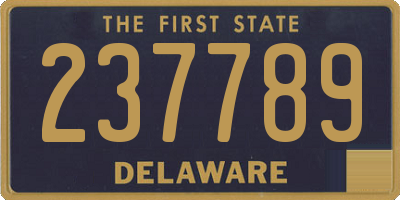 DE license plate 237789