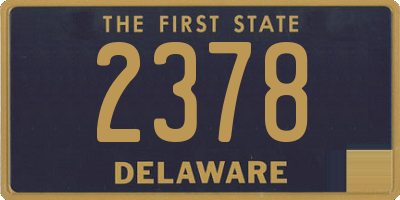 DE license plate 2378