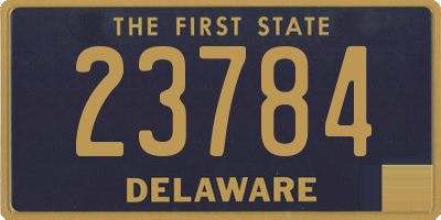 DE license plate 23784