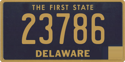 DE license plate 23786