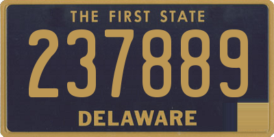 DE license plate 237889