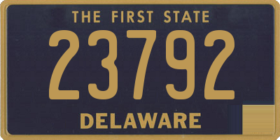 DE license plate 23792