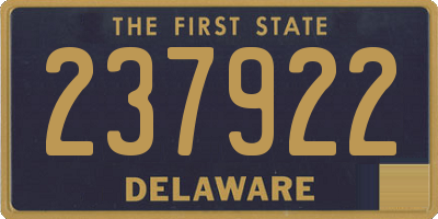 DE license plate 237922