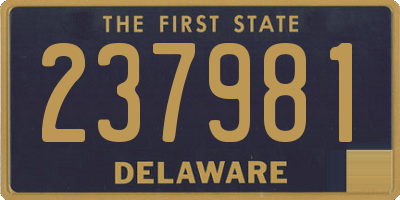 DE license plate 237981