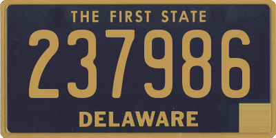 DE license plate 237986