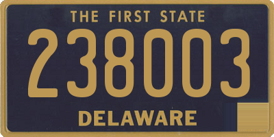 DE license plate 238003