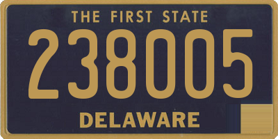 DE license plate 238005