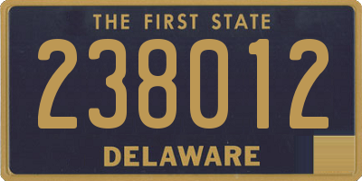 DE license plate 238012