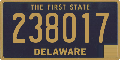 DE license plate 238017
