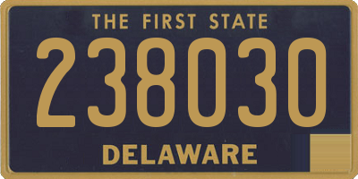 DE license plate 238030