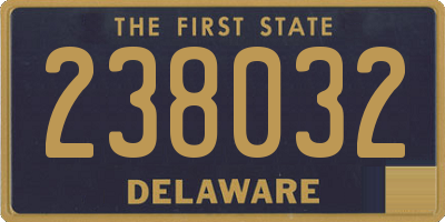 DE license plate 238032