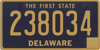DE license plate 238034
