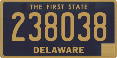 DE license plate 238038